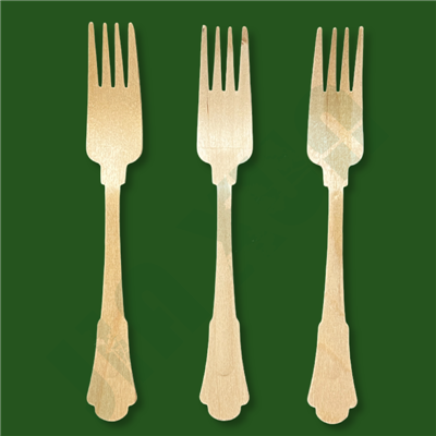 자연 일회용 나무 포크