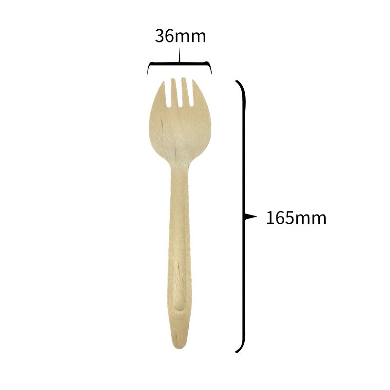 wooden spork size